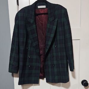 Evan-Picone Plaid Blazer, Size 16